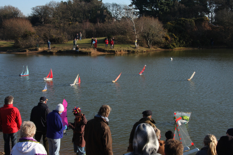 Model yacht racing near Lymington in the Boxing Day Setley Cup photo copyright Mark Jardine taken at  and featuring the Model Yachting class