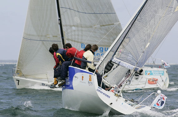 Bouygues Télécom skippered by Pierre Loc Berthet wins the Mumm 30 worlds photo copyright Jean-Marie Liot taken at Société Nautique de La Trinité-sur-Mer and featuring the  class