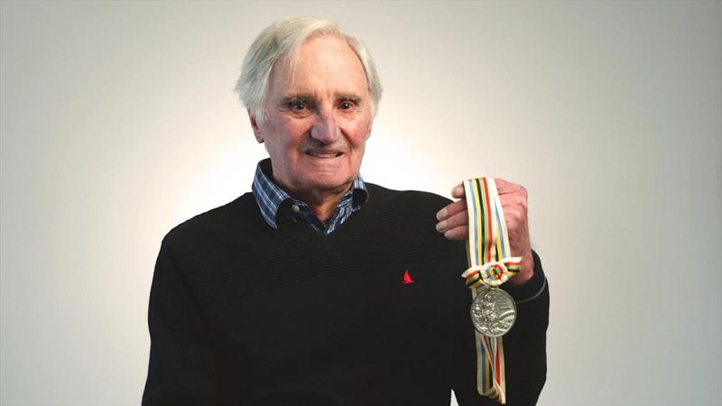 Keith Musto with his Olympic silver medal photo copyright Musto taken at  and featuring the  class