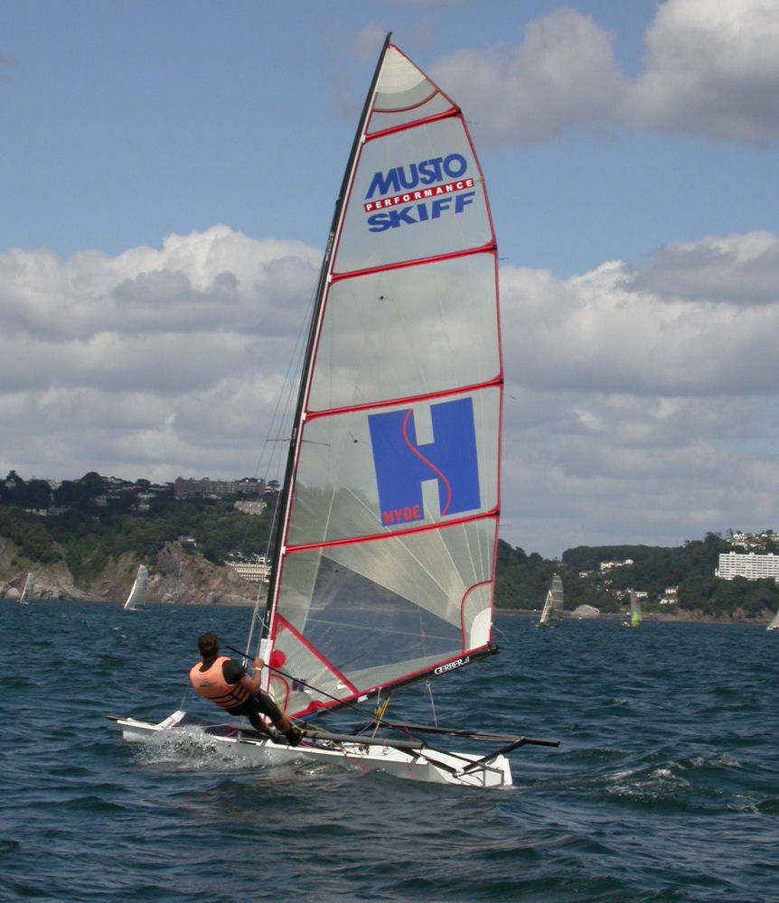 Hyde winners can be seen for miles in the Musto Skiff class photo copyright Musto Skiffs taken at  and featuring the Musto Skiff class