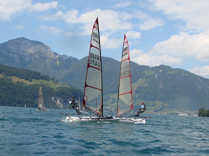 Musto Performance Skiff EuroCup at Lake Urnersee photo copyright Melissa taken at  and featuring the Musto Skiff class