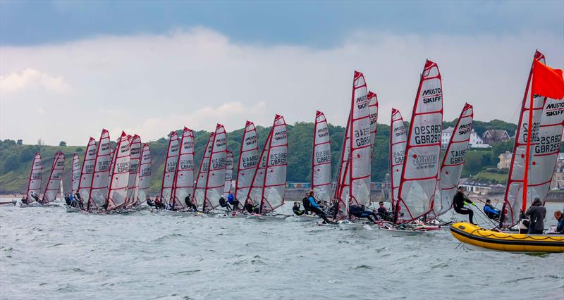 Start line action at the Noble Marine UK Musto Skiff National Championship 2024 - photo © Tim Olin / www.olinphoto.co.uk