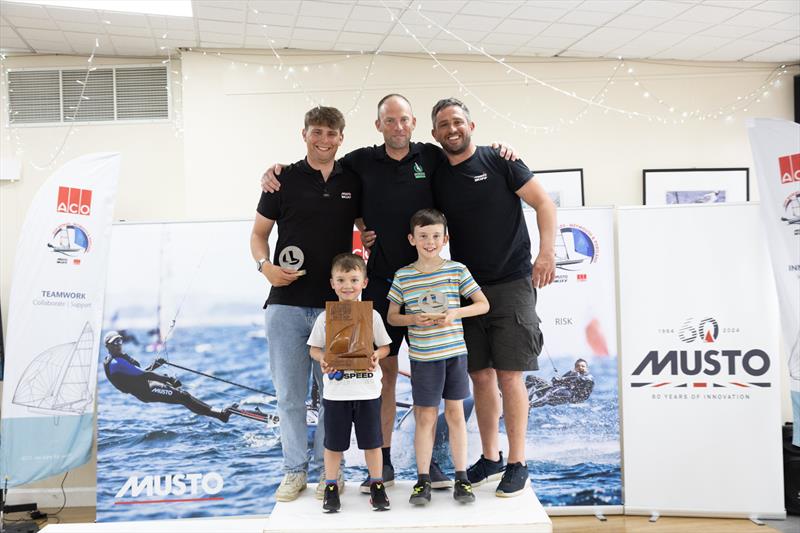 Podium (L-R - Rob Richardson, Sam Pascoe, Danny Boatman) - Day 5 of the ACO 13th Musto Skiff 2024 Worlds at the WPNSA - photo © Michael Oliver