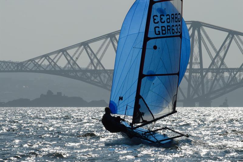 Jono Shelley in the Musto Skiffs at the 2024 Scottish Skiffs Regatta photo copyright Dalgety Bay Sailing Club taken at Dalgety Bay Sailing Club and featuring the Musto Skiff class