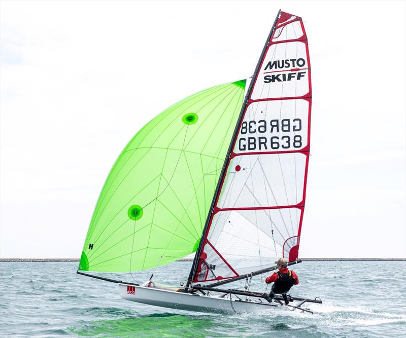 Graeme Oliver - ACO 13th MUSTO Skiff World Championship 2024, Weymouth and Portland photo copyright Michael Oliver taken at Weymouth & Portland Sailing Academy and featuring the Musto Skiff class