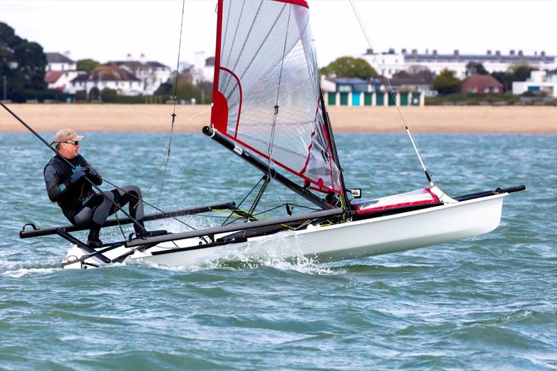 Graeme Oliver - 2024 Stokes Bay SC Open photo copyright Tim Olin / www.olinphoto.co.uk taken at Stokes Bay Sailing Club and featuring the Musto Skiff class