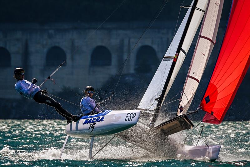 2024 Youth Sailing World Championships Day 1 photo copyright World Sailing taken at  and featuring the Nacra 15 class