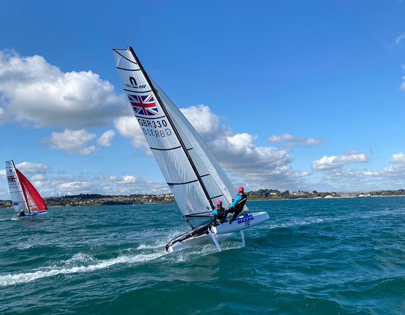 Nacra 15 Winter Training Camp 1 photo copyright Martin Cox taken at Weymouth & Portland Sailing Academy and featuring the Nacra 15 class