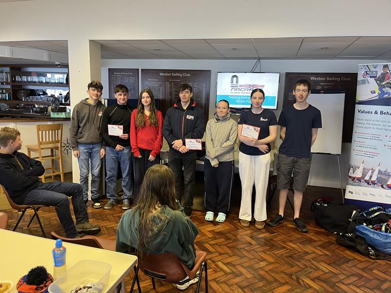 Nacra 15 Regional Weekend at Weston Prize Giving photo copyright Roger Cerrato taken at Weston Sailing Club and featuring the Nacra 15 class