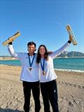 Micah Wilkinson and Erica Dawson - Bronze Medalists - Nacra 17 - Marseille - August 2024 © Goodbye.co.nz