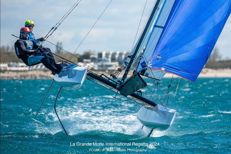 Sarah Newberry Moore and David Liebenberg - La Grande Motte International Regatta 2024 photo copyright YCGM / Didier Hillaire taken at Yacht Club de la Grande Motte and featuring the Nacra 17 class