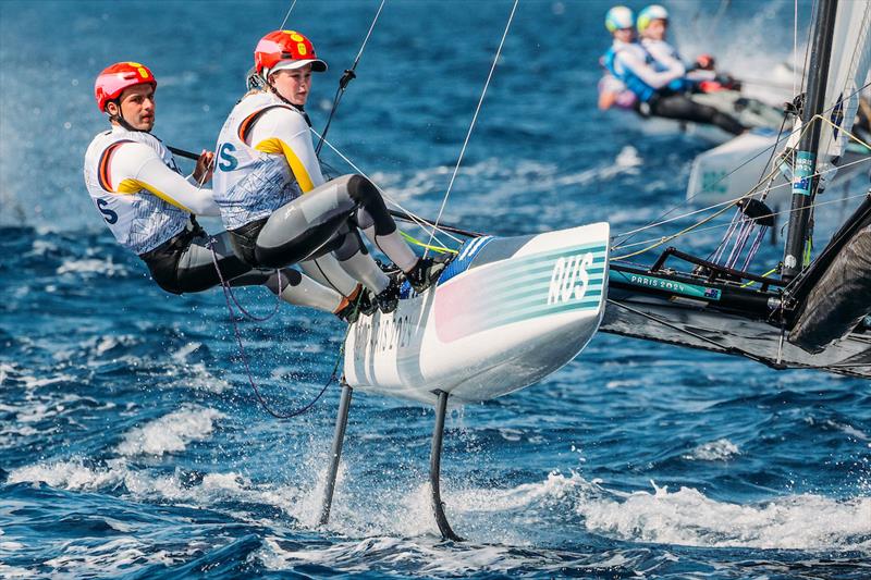 Brin Liddell and Rhiannan Brown in the Nacra 17 - photo © Sailing Energy