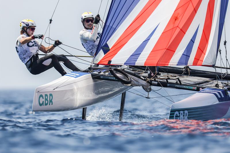 John Gimson & Anna Burnet (GBR) in the Mixed Multihull at Paris2024 on August 6, 2024 in Marseille, France - photo © World Sailing / Lloyd Images