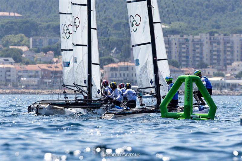 Nacra 17 - Paris 2024 Olympic Sailing Competition photo copyright Robert Deaves taken at  and featuring the Nacra 17 class