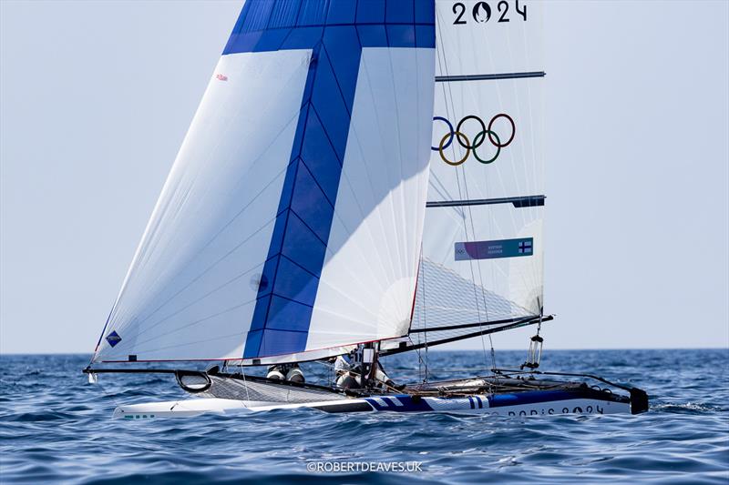 ARG - Nacra 17 - Paris 2024 Olympic Sailing Competition photo copyright Robert Deaves taken at  and featuring the Nacra 17 class