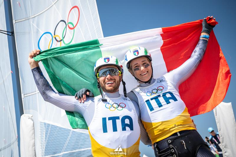 Paris 2024 Olympic Sailing in Marseille, France on 8 August, 2024 photo copyright World Sailing / Jean-Louis Carli taken at  and featuring the Nacra 17 class