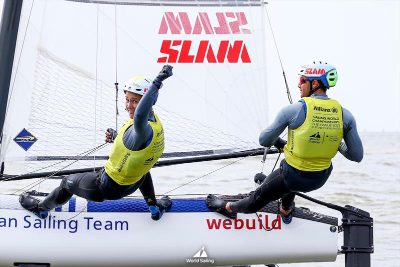 2023 Allianz Sailing World Championships in The Hague, The Netherlands photo copyright Sailing Energy / World Sailing taken at  and featuring the Nacra 17 class