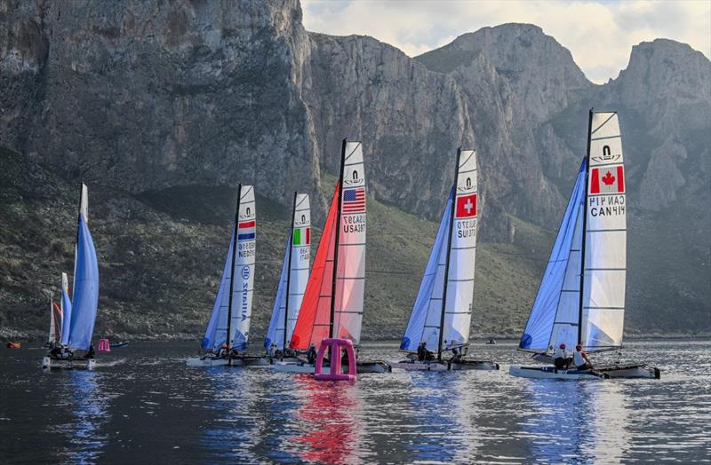 Nacra 17 Europeans at Sferracavallo Day 1 photo copyright Salvatore Lopez taken at Circolo Velico Sferracavallo and featuring the Nacra 17 class