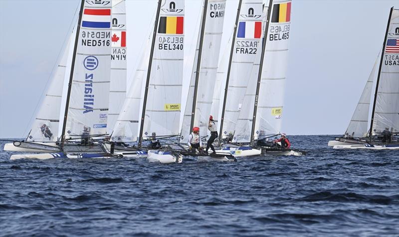 Nacra 17 Europeans at Sferracavallo Day 3 photo copyright Salvatore Lopez taken at Circolo Velico Sferracavallo and featuring the Nacra 17 class