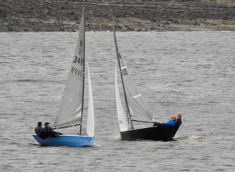 Keeping it close on the beat during the Yorkshire Dales National 12 Open photo copyright Neil McInnes taken at Yorkshire Dales Sailing Club and featuring the National 12 class