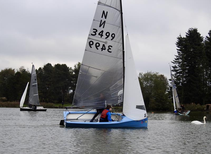 Philip and Emma in a commanding lead in the first race during the Yeadon National 12 Open photo copyright Neil McInnes taken at Yeadon Sailing Club and featuring the National 12 class