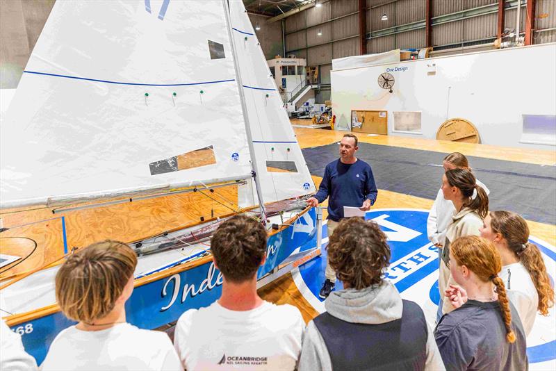 Toyota Kiwi Cup sailors visit the North Sails loft - October 2024 photo copyright Adam Mustill taken at Royal New Zealand Yacht Squadron and featuring the  class