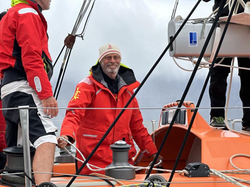 Skipper Tanneguy Raffray all smiles on arrival to Cape Town - photo © OGR2023 / Rob Havill