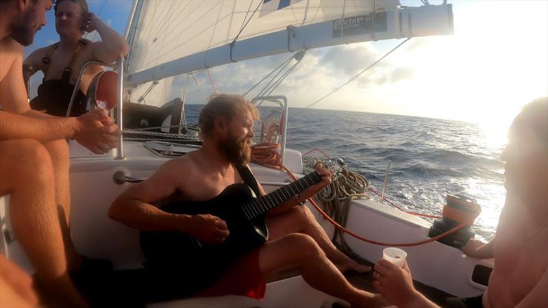 Ville serenaded the crowds departing Southampton – now Cape Town fans eagerly await his performance of ‘Port Tack' - photo © Galiana WithSecure / Ville Norra