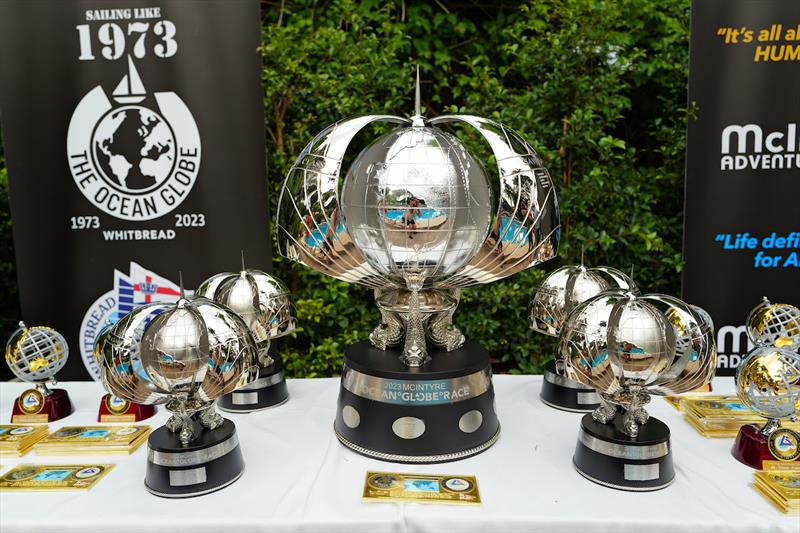 The OGR perpetual trophy - a magnificent replica of the first 1973 Whitbread Round the World Race trophy photo copyright Rob Havill / OGR2023 taken at  and featuring the Ocean Globe Race class