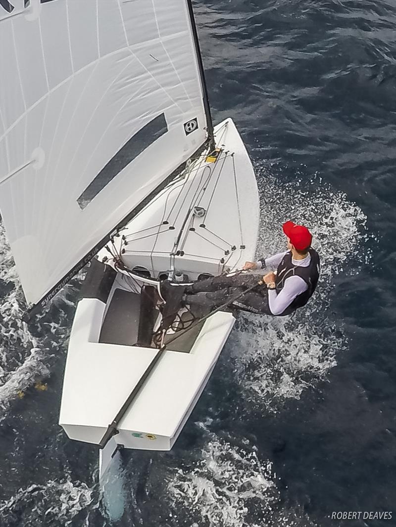 Nick Craig on day 3 of the 2017 OK Dinghy Worlds photo copyright Robert Deaves taken at Barbados Yacht Club and featuring the OK class