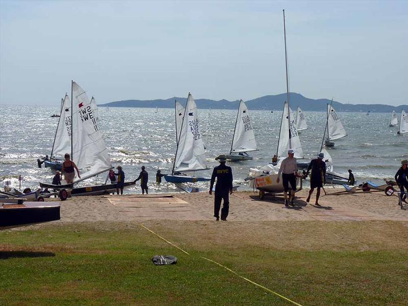 Singa OK Dinghy Worlds practice race photo copyright Robert Deaves taken at Royal Varuna Yacht Club and featuring the OK class