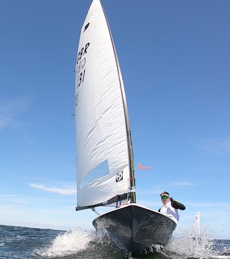 Ben Harden during the 2022 OK Nationals at Herne Bay photo copyright Karen Robertson taken at Herne Bay Sailing Club and featuring the OK class