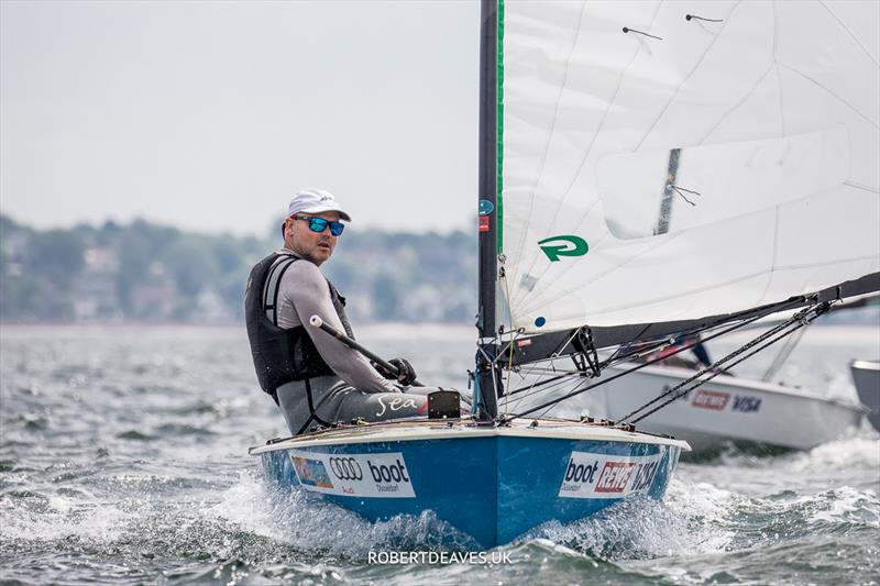 Sönke Behrens, GER on day 4 at Kieler Woche 2023 photo copyright Robert Deaves / www.robertdeaves.uk taken at Kieler Yacht Club and featuring the OK class