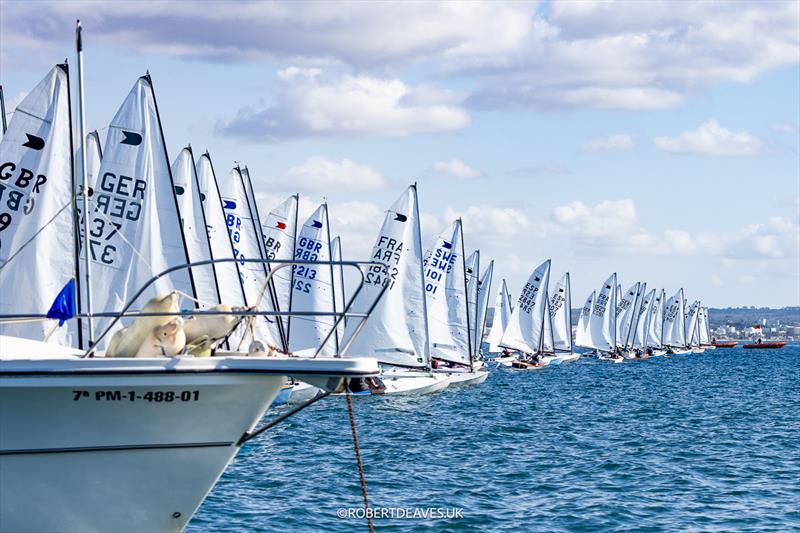 One of the starts on Day 4 - OK Dinghy European Championship 2024 - photo © Robert Deaves / www.robertdeaves.uk