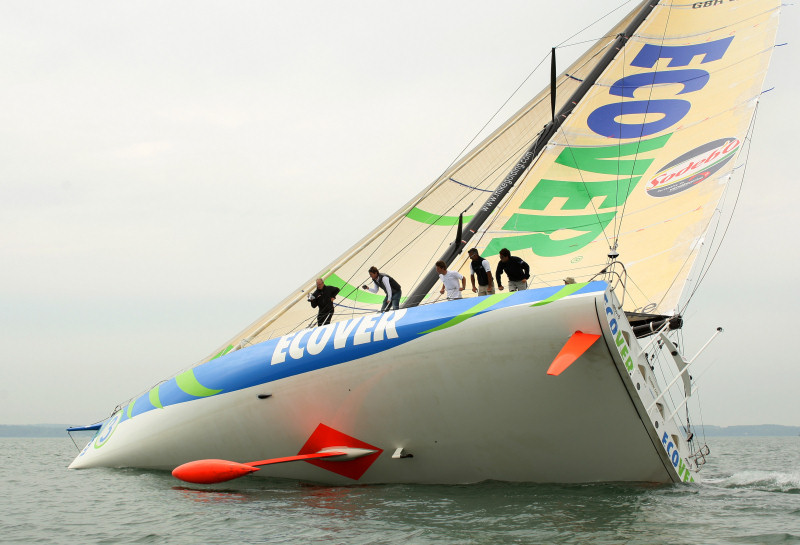 Two of Britain's most famous solo skippers, Mike Golding and Dee Caffari testing their Open 60s before the Vendée Globe photo copyright onEdition taken at  and featuring the IMOCA class