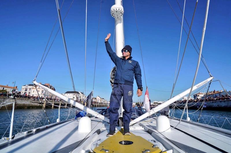 Sébastien Josse on Mono60 Edmond de Rothschild sets off in the Vendée Globe 2016/17 - photo © Yann Riou / GITANA S.A