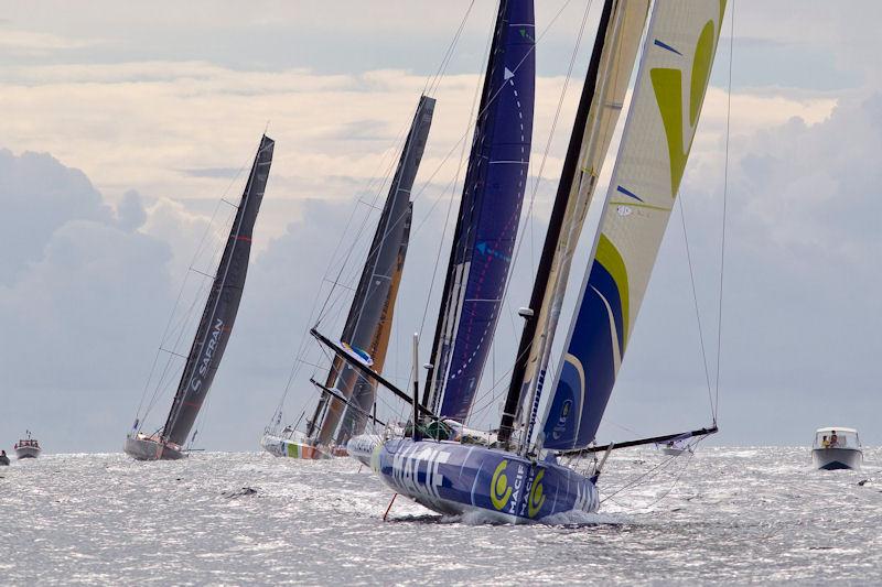 Transat B to B start photo copyright Benoit Stichelbaut / B to B taken at  and featuring the IMOCA class