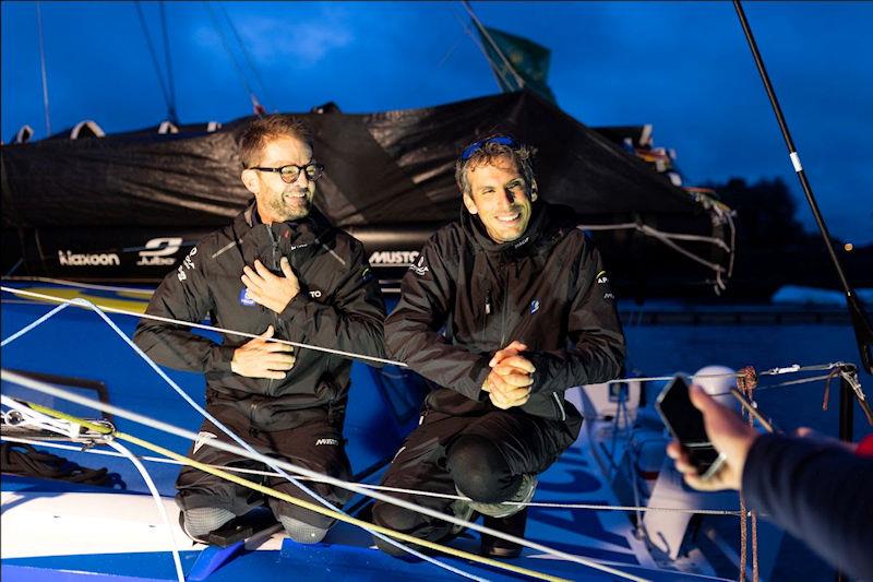 Charlie Dalin and Pascal Bidégorry on MACIF Santé Prévoyance after finishing the 50th Rolex Fastnet Race - photo © Paul Wyeth / RORC