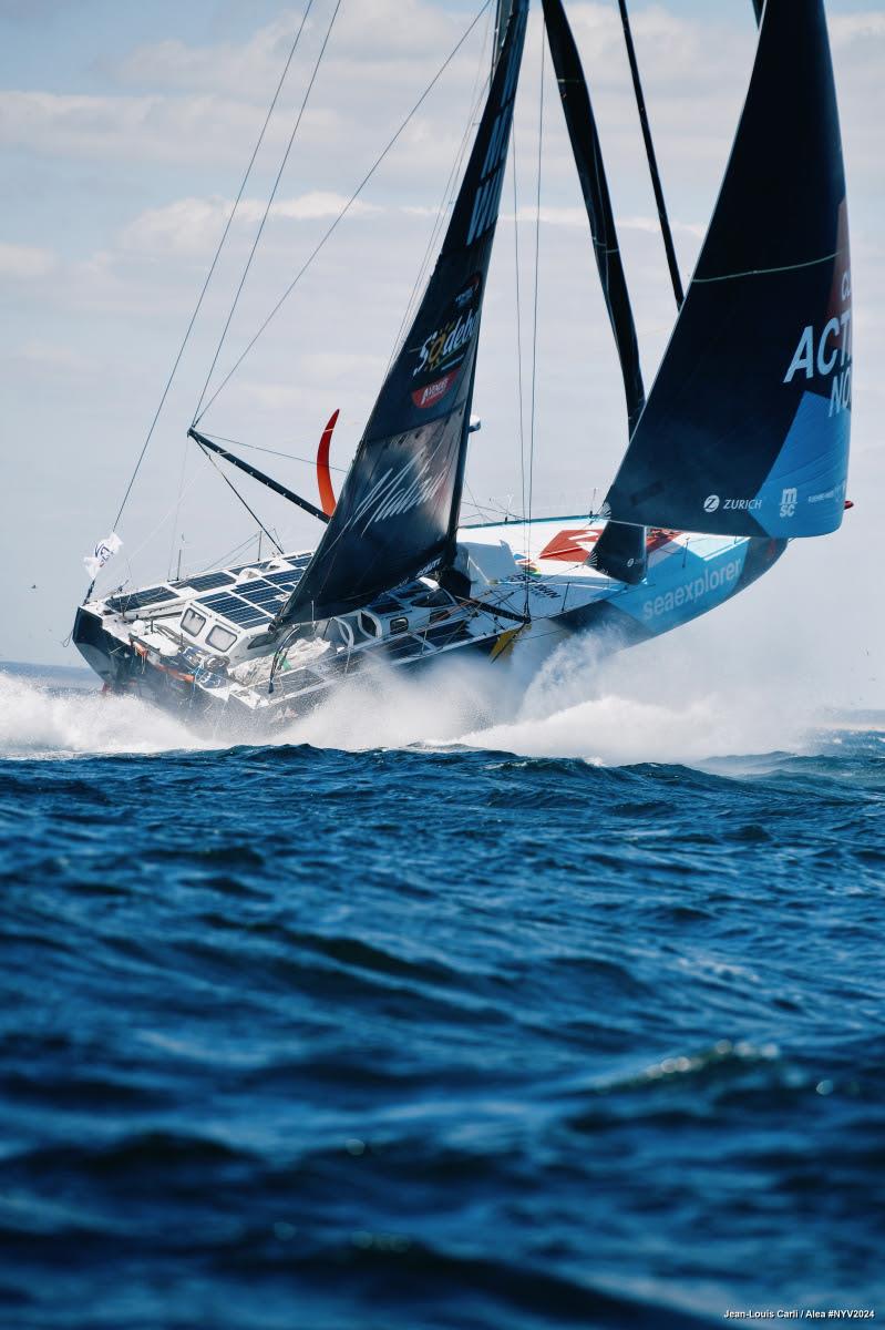 Boris Herrmann on Malizia - SeaExplorer finishes 2nd in the New York Vendée-Les Sables d'Olonne solo race across the North Atlantic photo copyright Jean Louis Carli / Alea taken at  and featuring the IMOCA class