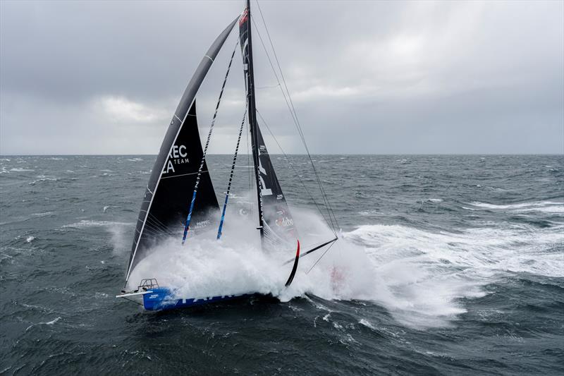 Aerial shot of Paprec Arkea photo copyright Eloi Stichelbaut - polaRYSE / Paprec Arkea taken at  and featuring the IMOCA class