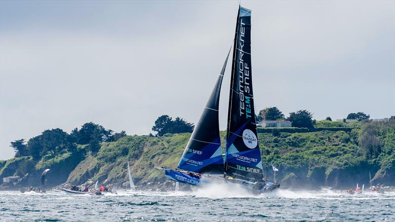 Justine Mettraux (SUI) in Teamwork - TeamSNEF - is one of six female skippers in the 2024 Vendée Globe Race - October 2024 photo copyright Julien Champolion - polaRYSE taken at Société Nautique de Genève and featuring the IMOCA class