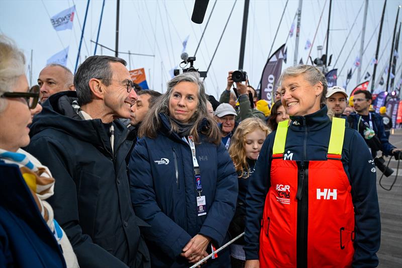 10th Vendée Globe departure - Pip Hare chats with well wishers - photo © Olivier Blanchet / Alea