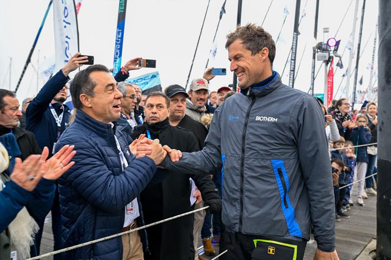 10th Vendée Globe departure - Paul Meilhat chats with well wishers - photo © Olivier Blanchet / Alea