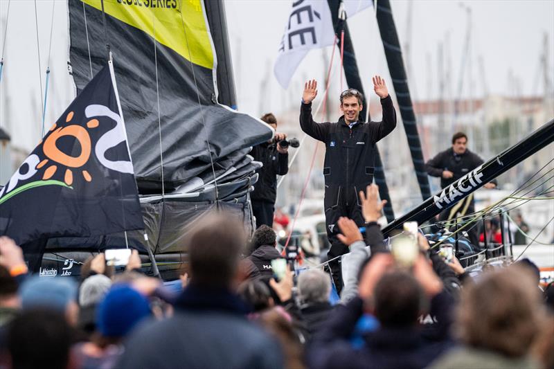 10th Vendée Globe departure - Charlie Dalin leaves the dock on MACIF Santé Prévoyance - photo © Jean-Louis Carli / Alea