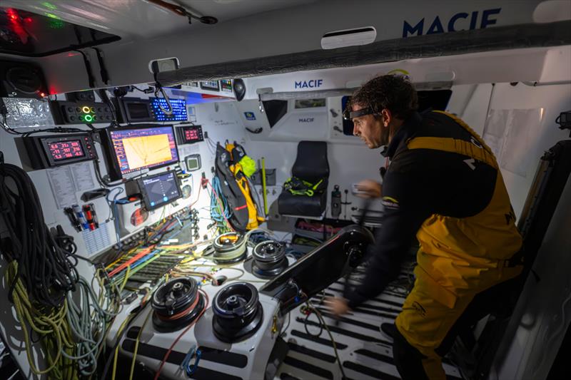 Charlie Dalin aboard MACIF Santé Prévoyance - 2024 Vendée Globe photo copyright Ronan Gladu / Disobey / Macif taken at  and featuring the IMOCA class