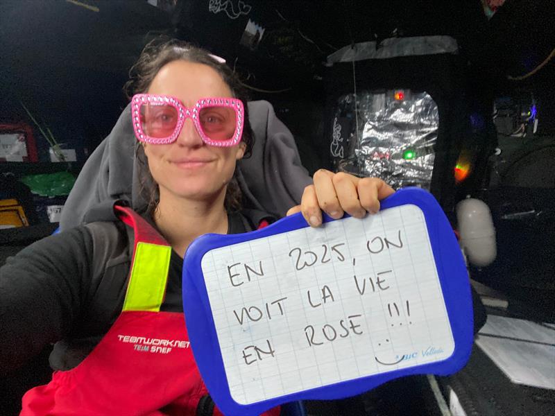 Justine Mettraux - Photo sent from the boat TeamWork - Team Snef - photo © Justine Mettraux #VG2024