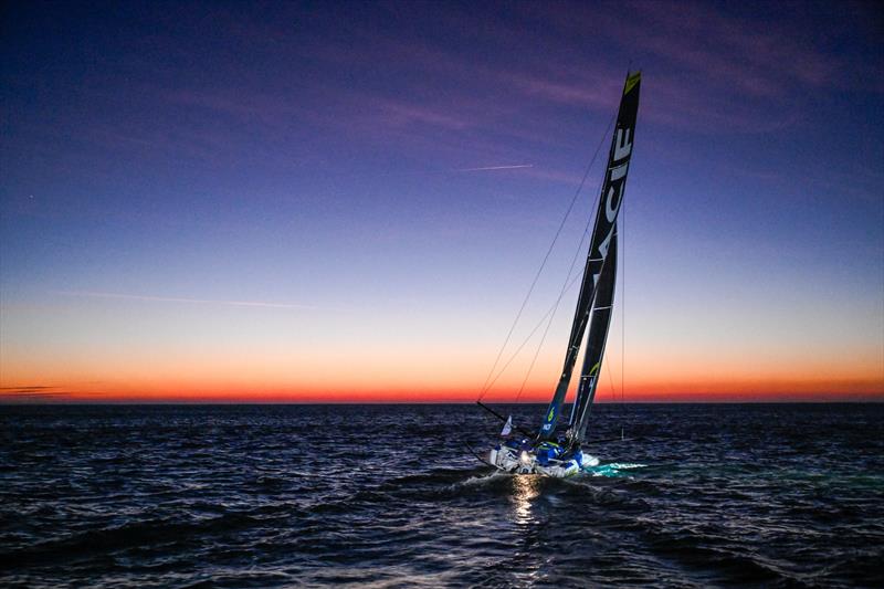 Charlie Dalin on MACIF Santé Prévoyance just before finishing the Vendée Globe 2024-25 - photo © Jean-Louis Carli / Alea