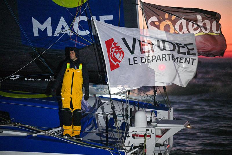 Charlie Dalin on MACIF Santé Prévoyance just before finishing the Vendée Globe 2024-25 - photo © Jean-Louis Carli / Alea