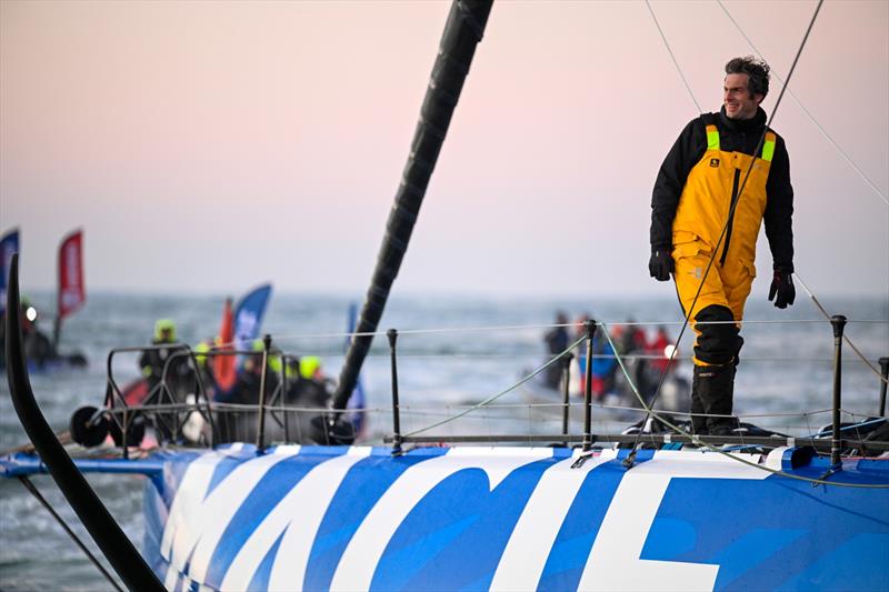 Charlie Dalin (FRA) is photographed after winning the Vendée Globe, on January 14, in Les Sables d'Olonne, France - photo © Jean-Louis Carli / Alea