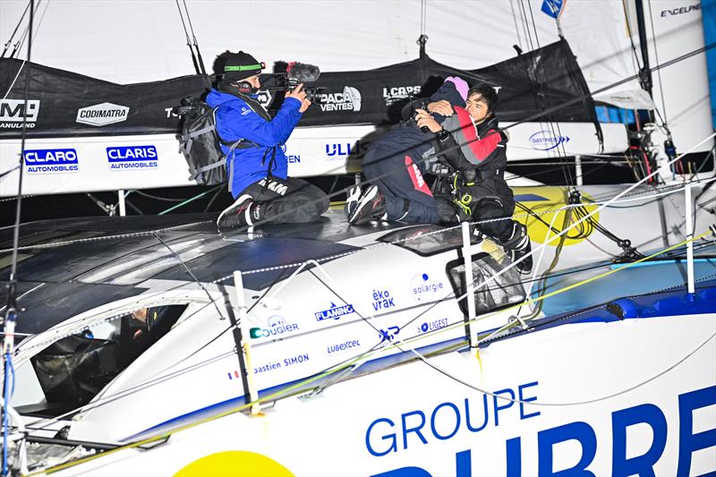 Sébastien Simon aboard Groupe Dubreuil finishes 3rd in the Vendée Globe 2024 photo copyright Jean-Louis Carli / Alea taken at  and featuring the IMOCA class